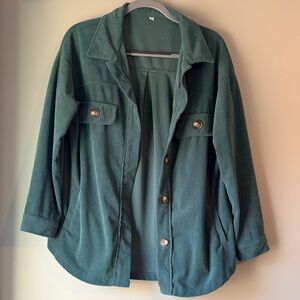 Women's Green Corduroy Jacket/button down size M